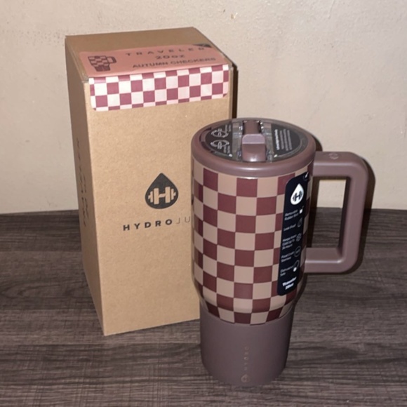 Hydrojug- 20- oz traveler - Autumn Checkers - Picture 1 of 3